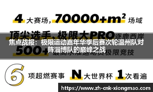 焦点战报：极限运动嘉年华季后赛次轮温州队对阵淄博队的巅峰之战