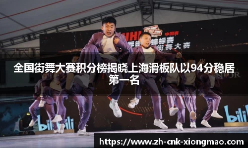 全国街舞大赛积分榜揭晓上海滑板队以94分稳居第一名